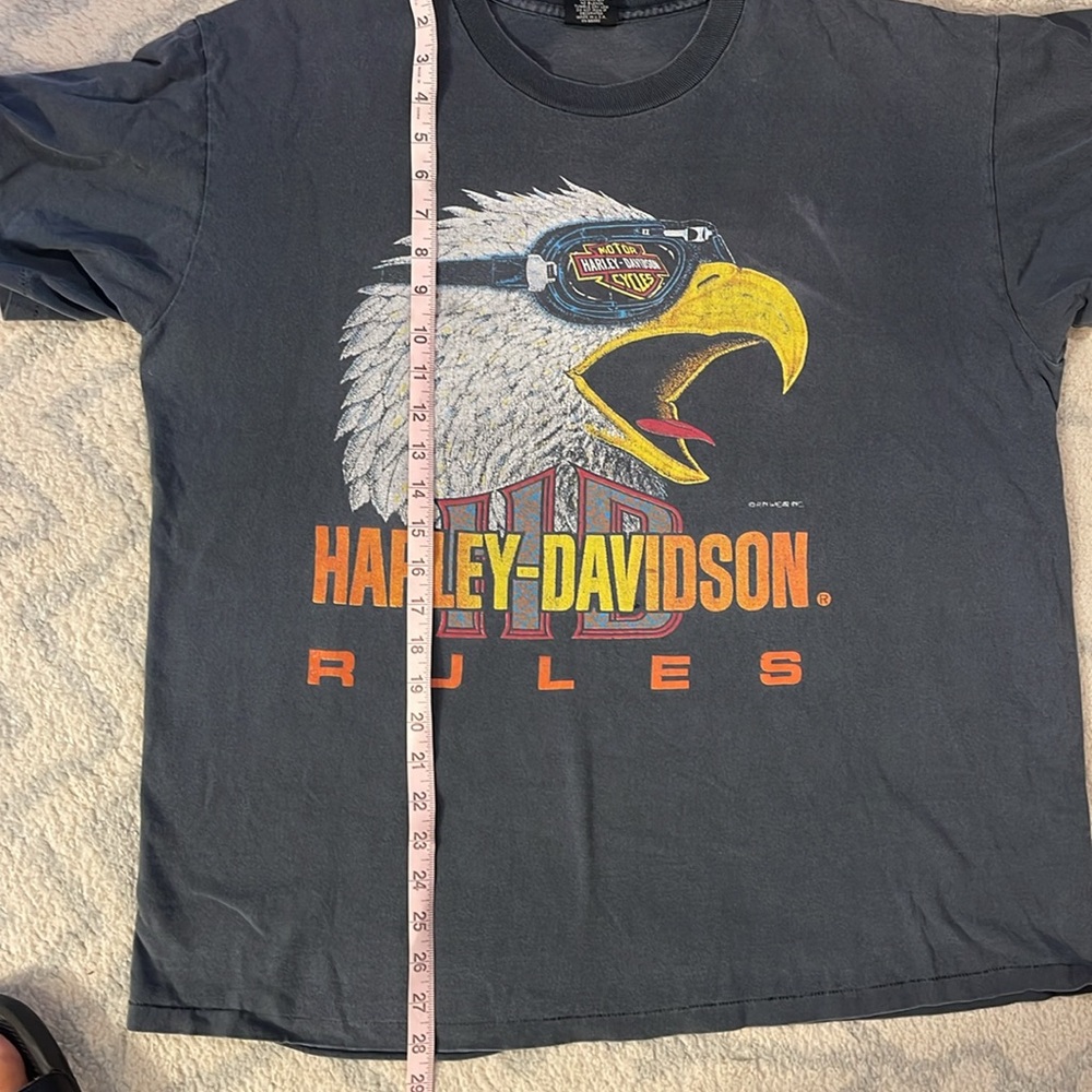 Vintage Harley Davidson 80’s Made in USA T-Shirt Double Sided Graphic szXL - Picture 8 of 8